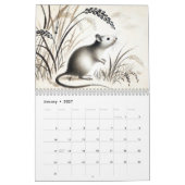 Douze Esprits – Calendrier à l'encre du zodiaque c (Jan 2027)