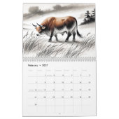 Douze Esprits – Calendrier à l'encre du zodiaque c (Feb 2027)