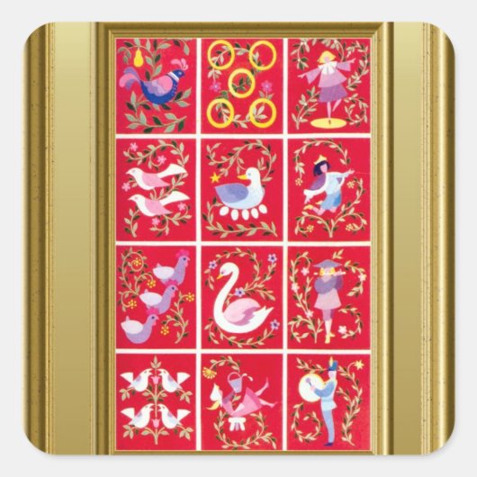 Douze jours de Noël, autocollants (Devant)