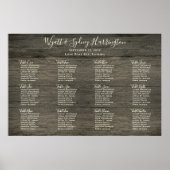 Douze Table Tableau Tableau de siège en bois foncé (Devant)