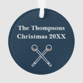 Douzième jour de Noël Acrylique Ornement Bleu (dos)