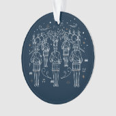 Douzième jour de Noël Acrylique Ornement Bleu (devant)