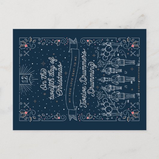 DOUZIÈME JOUR DE NOËL / Carte de Noël (Devant)