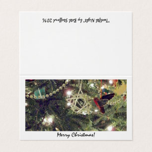 Douzième nuit Carte de Noël illuminé peinture d'ar