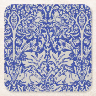 Dove and Rabbit, William Morris Vierkante Kartonnen Onderzetter