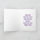 Dove Avec Carte De Vacances Pâques Rose (Intérieur)