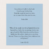 Dove avec Carte de visite plié bleu croisé (Intérieur déplié)