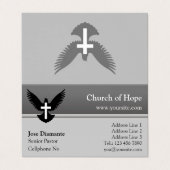 Dove avec Carte de visite plié gris croisé (Extérieur déplié)