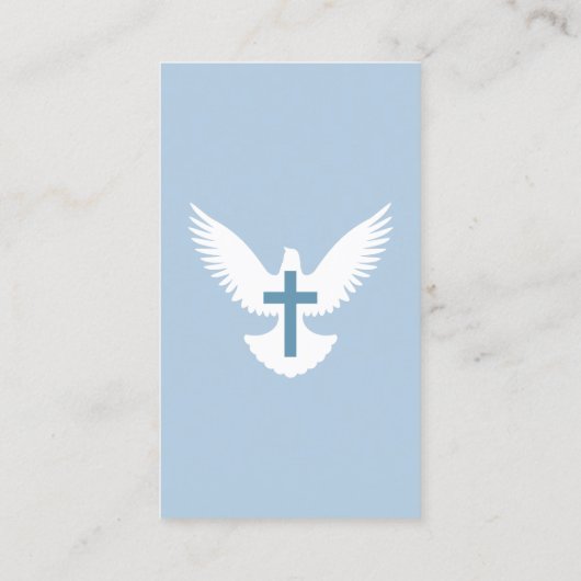 Dove avec carte d'église verticale Croix Bleue (Dos)