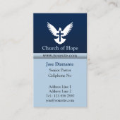 Dove avec carte d'église verticale Croix Bleue (Devant)