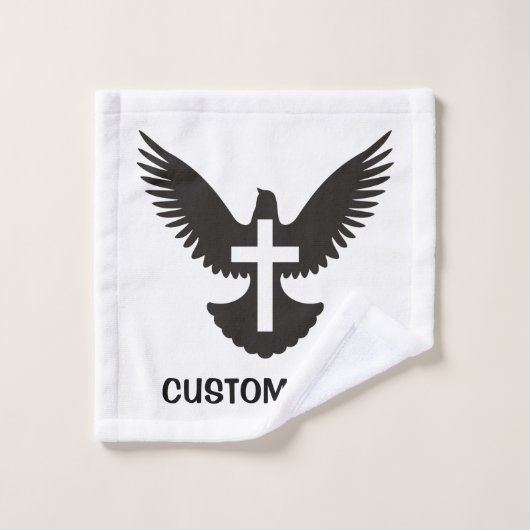 Dove avec croix (Gant de toilette)