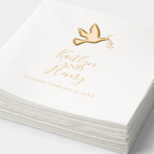 Dove avec deux rubans mariage moderne