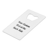 Dove avec ouverture de bouteille de carte de crédi (Dos Angle)