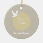 Dove avec photo Mémorial ornement de Noël (Devant)