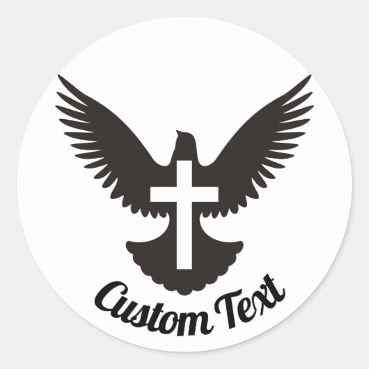 Dove avec Sticker rond classique Cross (Devant)
