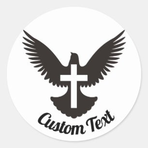 Dove avec Sticker rond classique Cross