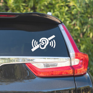 Dove bestuurder aan boord noodveiligheidsalarm aut sticker