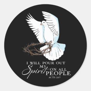 Dove Bird ik zal mijn mening geven aan alle mensen Ronde Sticker