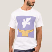 Dove Bird World Peace White T-shirt (Voorkant)