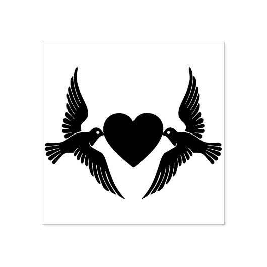 Dove Birds Rubber Stamp Rubberstempel (Afrduk)