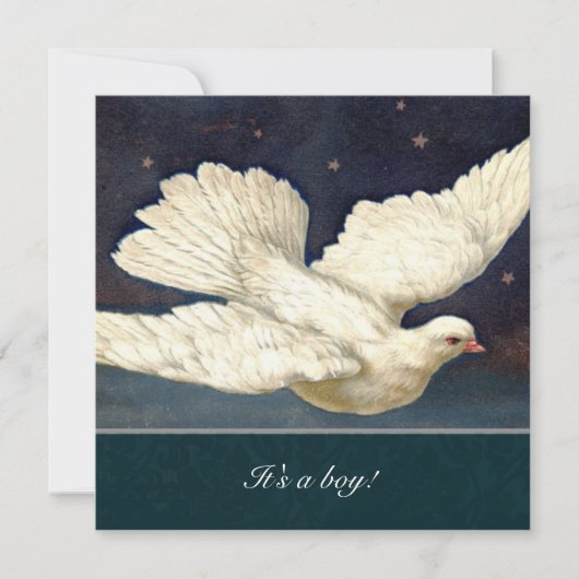  Dove Blue Baby shower Invitation Kaart (Voorkant)