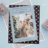 Dove Blue Bow Photo Merry Kerstry Feestdagenkaart