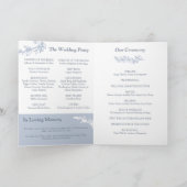 Dove Blue Greenery Overlapping Photos Wedding Programma (Binnen)