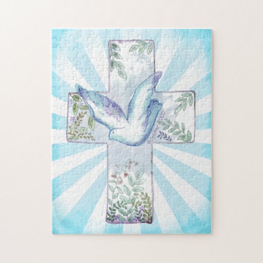 Dove Croix Chrétienne puzzle (Vertical)