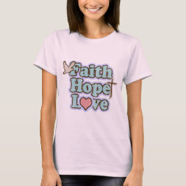 Dove, Cross, Heart Christelijke Vrouwen T-shirt