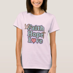 Dove, Cross, Heart Christelijke Vrouwen T-shirt
