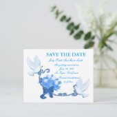 Dove Custom Opslaan van de datum Briefkaart (Staand voorkant)