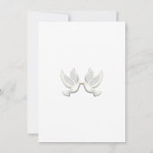 Dove Custom Repetitie Diner Uitnodiging (Achterkant)