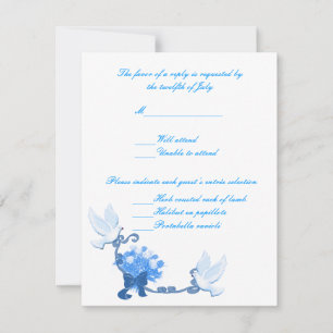 Dove Custom Response-Kaarten RSVP Kaartje