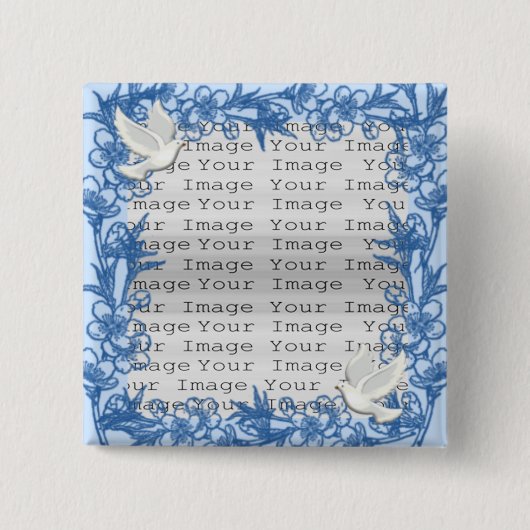 Dove Custom Square Button (Voorkant)