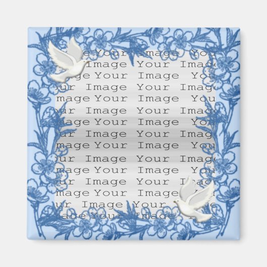 Dove Custom Square Magnet Magneet (Voorkant)