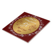 Dove Customize Happy Gold 50th Anniversary Tegeltje (Zijkant)