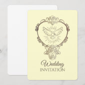 Dove De Paix - Faire-part de mariage (Devant / Derrière)