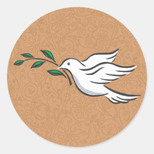 Dove design ronde sticker