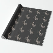 Dove Elegant Monogram Initiaal A Cadeaupapier (Uitgerold)