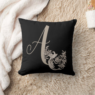 Dove Elegant Monogram Initiaal A Kussen