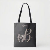 Dove Elegant Monogram Initiaal B Naam Draagtas (Voorkant)