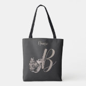 Dove Elegant Monogram Initiaal B Naam Draagtas (Achterkant)