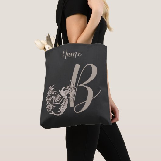 Dove Elegant Monogram Initiaal B Persoonlijk Draagtas (Dichtbij)