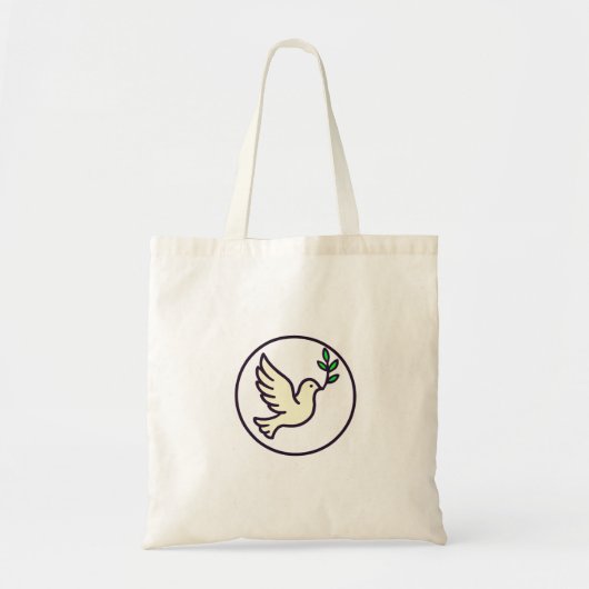 Dove Emblem Tote Bag – Peace, Simplicity & Style (Voorkant)