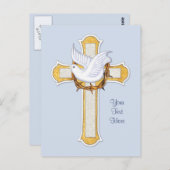 Dove en Cross Briefkaart (Voorkant / Achterkant)