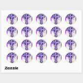 Dove en Cross Ronde Sticker (Vel)