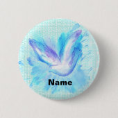 Dove Flying bruiloft pin knop Ronde Button 5,7 Cm (Voorkant)