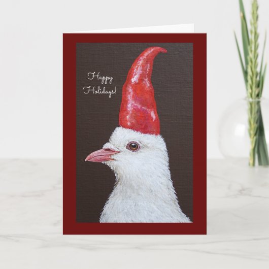 Dove Gnome Carte de vacances pliée (Devant)