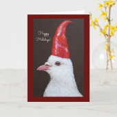 Dove Gnome Carte de vacances pliée (Fleur jaune)