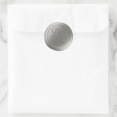 Dove Gray 2 Letter Monogram Wax Seal Stickers (Tas)